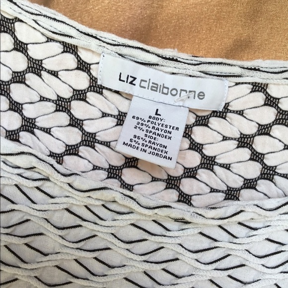 LIZ Claiborne black white large Tank - Picture 13 of 16